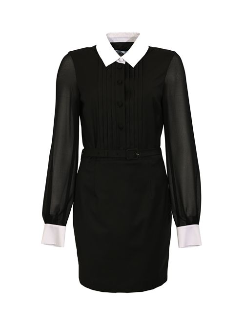 Abito in misto lana e georgette BLUGIRL | RF5244 T207A22222